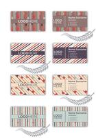 Print Abstract geometric business card template set. vector