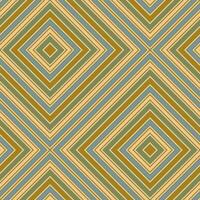 This seamless pattern features a bold geometric diamond design in earthy tones of olive green, mustard yellow, and muted blue. The intricate, repetitive motif adds a dynamic and modern touch to vector