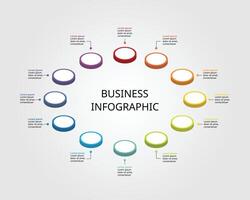 circle step chart template for infographic for presentation for 12 element vector