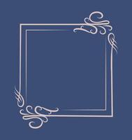 Luxury color vintage frame flat background template vector