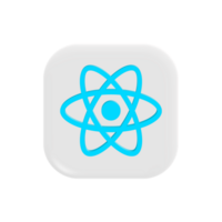 React icon on white square button png