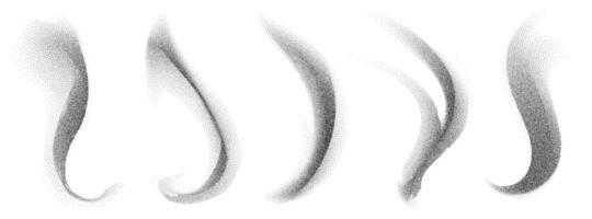 Dotwork abstract shapes, black grain texture vector