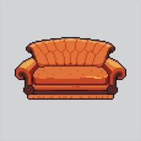 Pixel art illustration Sofa. Pixelated Sofa. Sofa Chair pixelated for the pixel art game and icon for website and game. old school retro. vector