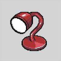 Pixel art illustration Table Lamp. Pixelated Lamp. Table Lamp Bedroom pixelated for the pixel art game and icon for website and game. old school retro. vector