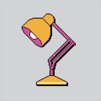 Pixel art illustration Table Lamp. Pixelated Lamp. Table Lamp Bedroom pixelated for the pixel art game and icon for website and game. old school retro. vector