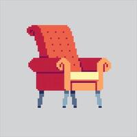 Pixel art illustration Sofa. Pixelated Sofa. Sofa Chair pixelated for the pixel art game and icon for website and game. old school retro. vector
