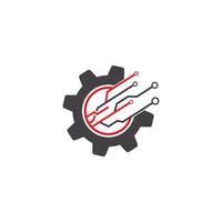 circuit tech icon vector
