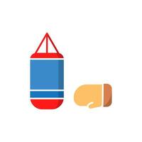 Boxing bag with gloves, illustration icon editable. Perfect for web and app interfaces, infographics, etc. vector