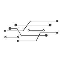 Circuit line icon vector