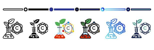 Science icon on banner web icons collection. 6 Various style icons. For sign, symbol, element, presentation, infographic or web graphics. vector