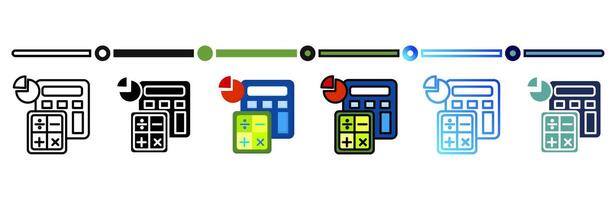 Mathematics icon on banner web icons collection. 6 Various style icons. For sign, symbol, element, presentation, infographic or web graphics. vector