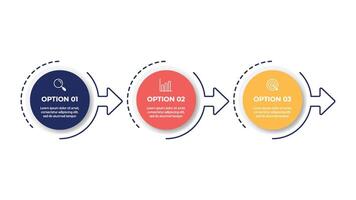 Infographic elements design template, business concept with 3 steps vector