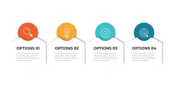 Timeline infographic template. 4 Step timeline journey, calendar Flat simple infographics design template. presentation graph. Business concept with 4 options, illustration. vector