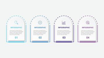 Timeline infographic template. 4 Step timeline journey, calendar Flat simple infographics design template. presentation graph. Business concept with 4 options, illustration. vector