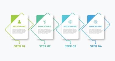 Infographic label design template with icons and 4 options or steps. Can be used for process diagram, presentations, workflow layout, banner, flow chart, info graph. vector