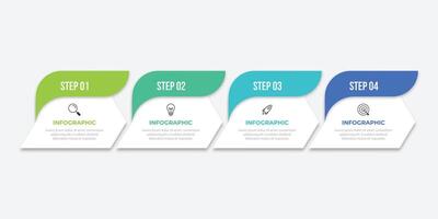 Timeline infographic template. 4 Step timeline journey, calendar Flat simple infographics design template. presentation graph. Business concept with 4 options, illustration. vector