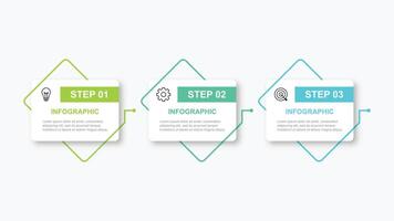 Infographic elements design template, business concept with 3 step vector