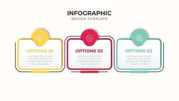 Infographic elements design template, business concept with 3 steps vector