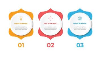 Infographic elements design template, business concept with 3 step vector