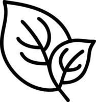 Line art leaf icon vector