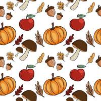 Pattern on the theme of autumn vector