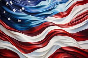 High-quality image depicting the undulating texture of the american flag photo