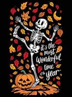 Happy Halloween most wonderful time of the year vector
