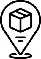 Black line icon for tracking vector