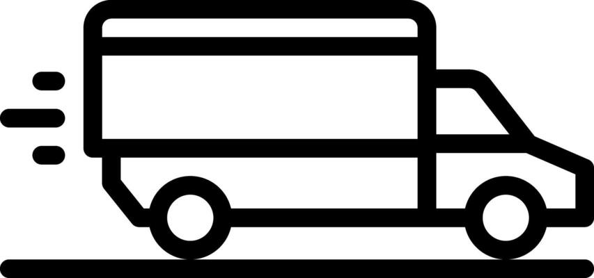 Black line icon for shipment