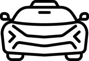 Black line icon for taxi cab vector