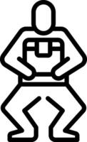 Black line icon for carry box vector