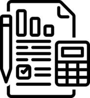 Black line icon for auditing vector