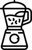 Black line icon for juicer vector