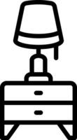 Black line icon for lamps vector