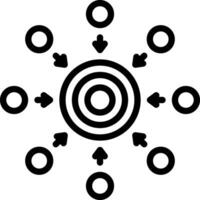 Black line icon for strategy vector