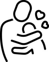 Black line icon for beloved vector