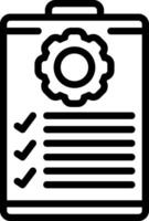 Black line icon for requirement vector