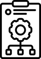 Black line icon for project management vector
