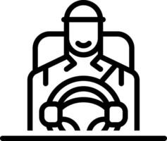 Black line icon for drive vector