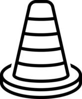Black line icon for cone vector
