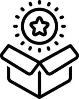 Black line icon for product vector
