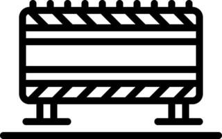 Black line icon for barrier vector