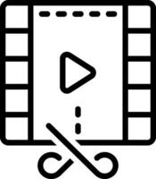 Black line icon editing vector