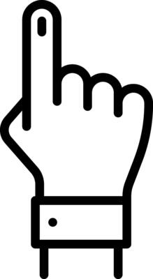 Black line icon for vote