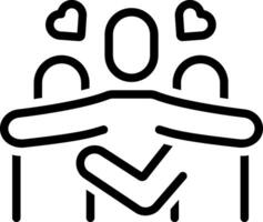 Black line icon for affection vector