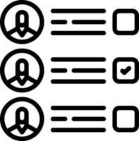 Black line icon for choice vector