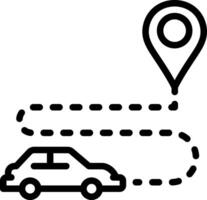 Black line icon for navigation vector