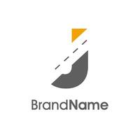 Simple Initial J Way Logo vector