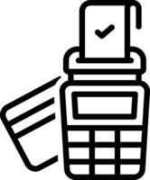 Black line icon for payment vector