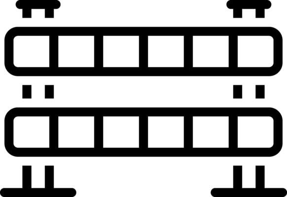 Black line icon for barrier